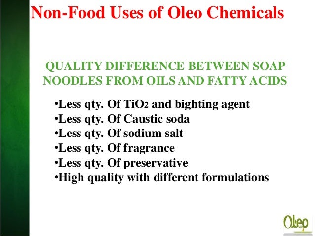 Storage manufacture oil and fat products and fat-based detergents. Pasta